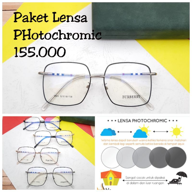 Kacamata Minus kacamata wanita 9691 Free Lensa Photochromic