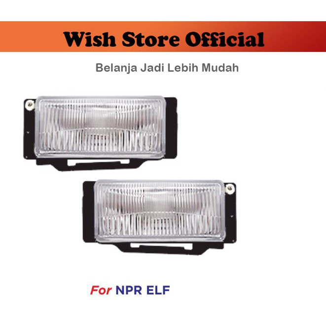 Fog Lamp Lampu Kabut Bemper Foglamp Isuzu ELF Macan NKR NHR 1 Set Sepasang DNY140 DNY-140