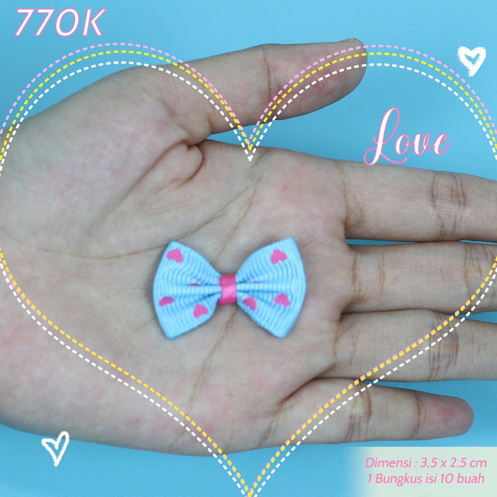 Pita Aplikasi Grosgrain Love 770K (Per-100Pcs)