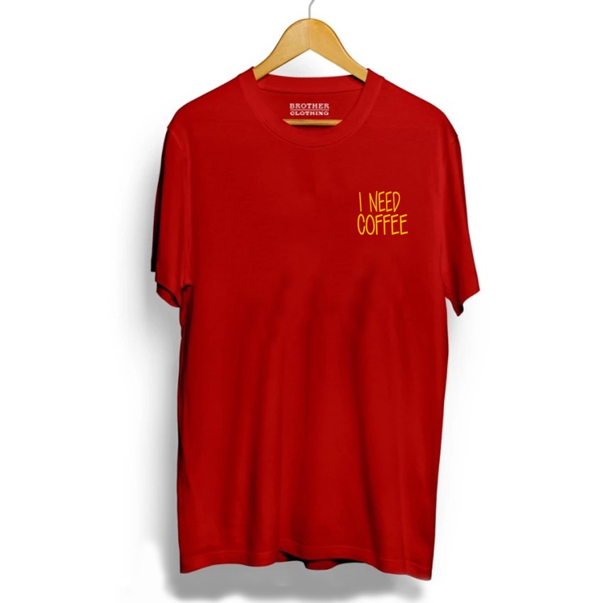 Kaos Distro I Need Coffee Little Yellow - Abu Misty Premium