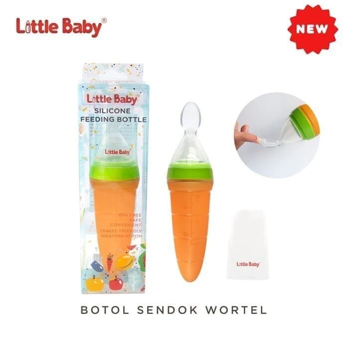 Little Baby Silicone Feeding Bottle / Squeeze Botol Sendok Silikon Bayi / Botol Sendok Silicone