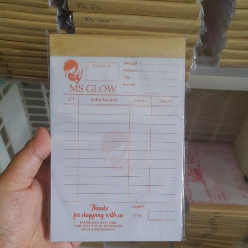 

SALEE Nota Penjualan MS Glow isi 100 tanpa rangkap