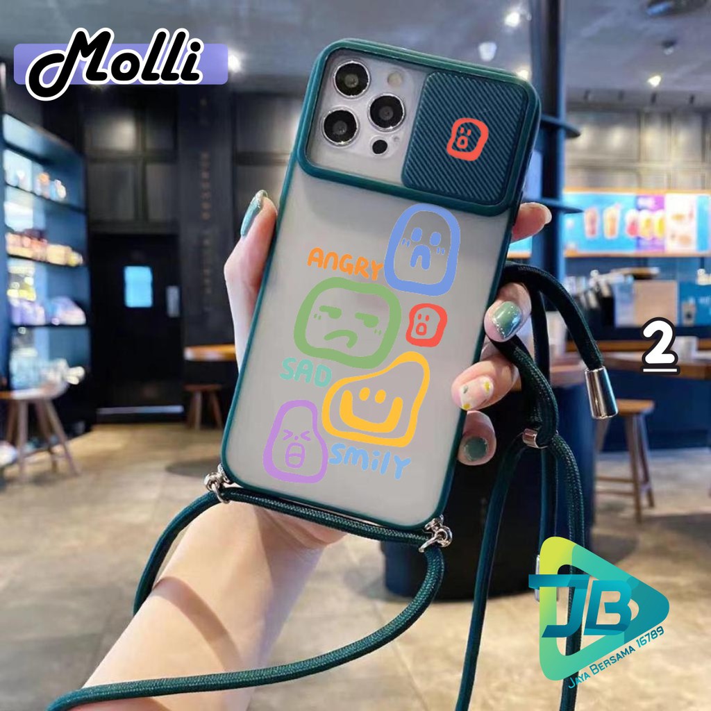 SOFTCASE SLINGCASE SLIDE PELINDUNG KAMERA MOLLI SAMSUNG OPPO VIVO REALME IPHONE XIAOMI JB4768