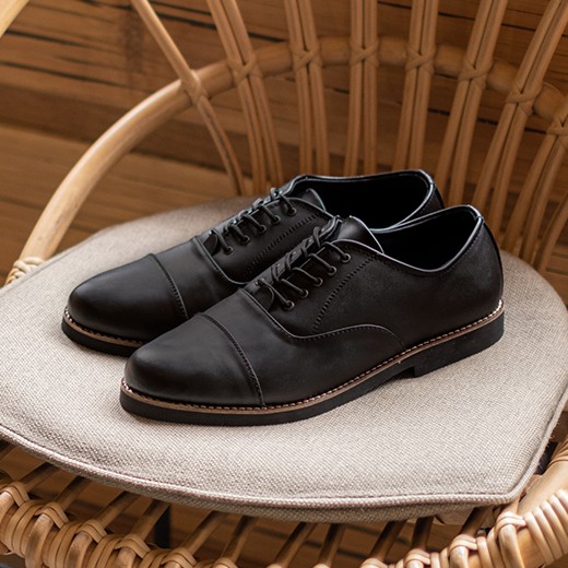 HARRISON BLACK |ManNeedMe x Jack| Sepatu Oxford Pria | Pantofel Formal