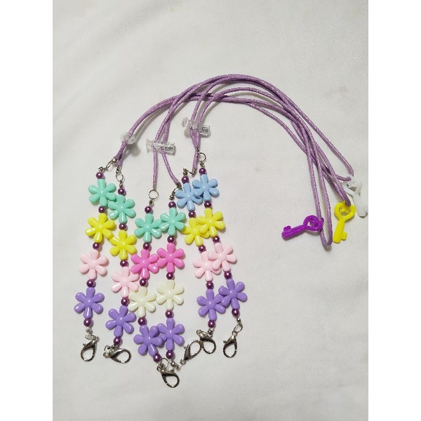 TALI MASKER/PENGAIT HIJAB/KALUNG KULIT BUNGA UNGGU 30