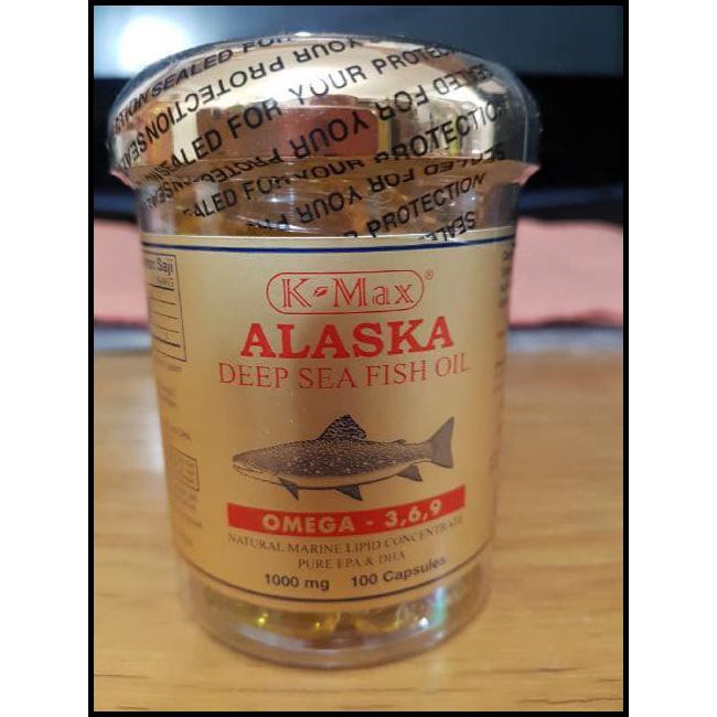 K MAX ALASKA MINYAK IKAN SALMON ALASKA DEEP SEA FISH OIL SUPER AMPUH