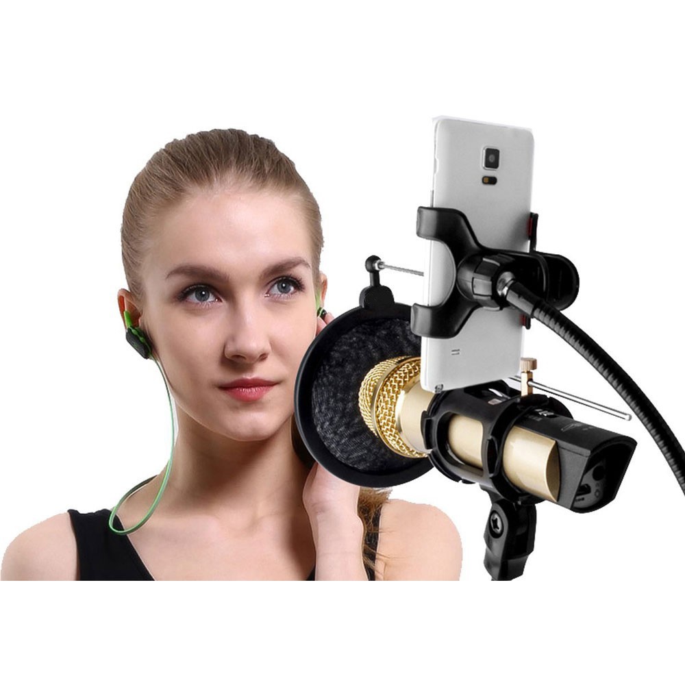 Grab medan taffstudio arm Condenser Microphone Stand Holder 360 Lazypod Clamp Professional Set NB-3