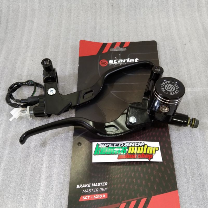 Master Rem Set Scarlet Tabung Bulat Tutup Hitam Handle Model Rcb