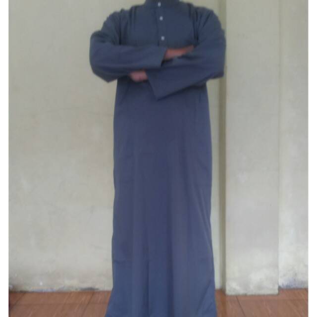 Gamis pria jubah pria abu tua dan hijau