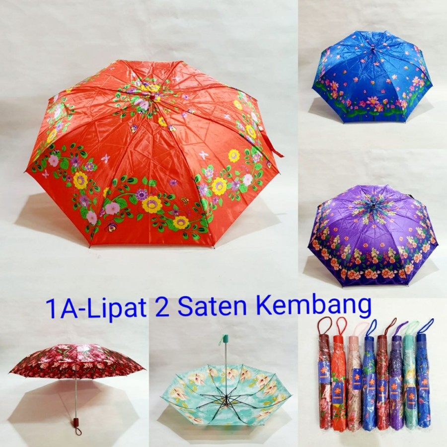 PAYUNG LIPAT 2 KEMBANG MOTIF RANDOM TERMURAH