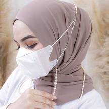 STRAP MASKER 2 IN 1 KRISTAL/KONEKTOR MASKER HIJAB/KALUNG MASKER HIJAB/TALI KALUNG MASKER HIJAB