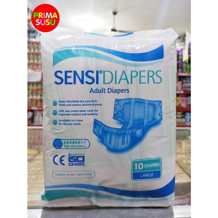 Sensi Adult Diapers STD Perekat M10, L10, XL8