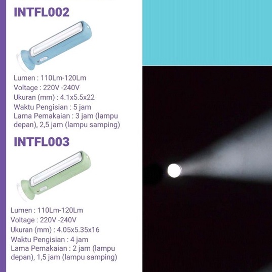 Senter Cas Lampu Torch Light INTFL002 - Torch INTFL003 - INTFL002 Intech – Flashlight senter gunung senter camping