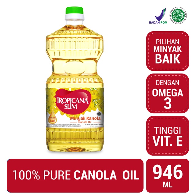 

Tropicana Slim Minyak Kanola 946ml - 100% Pure Canola Oil