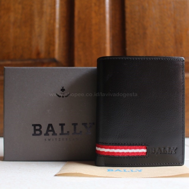 DOMPET KULIT PRIA BERDIRI IMPORT BRANDED | BALLY 56-05 BLACK