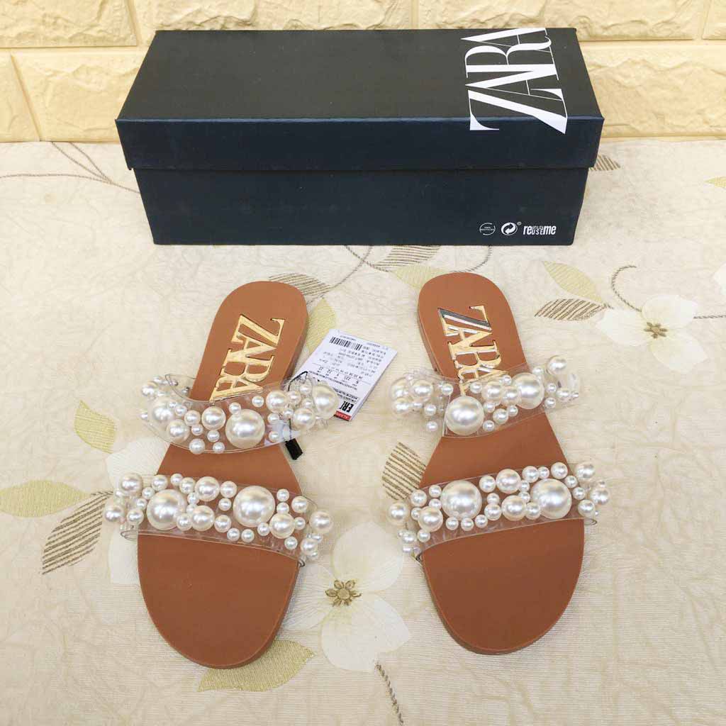 Sandal ZR-168 Flat Vinyl Pearl Sandals