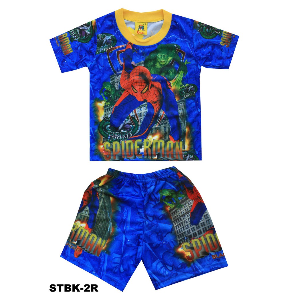Setelan Spiderman Lizard Blue STB2R