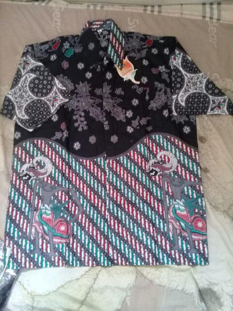 Couple Vania Sogan Batik Mono Putih Sarimbit Tunik Dress