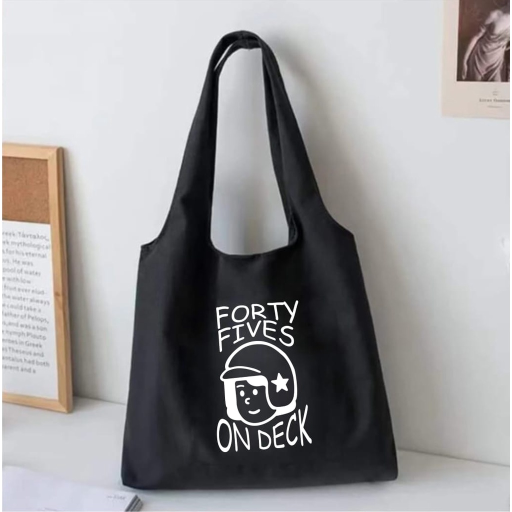 Tote bag model terbaru korean bahan serat kanvas (Toko Uci)8