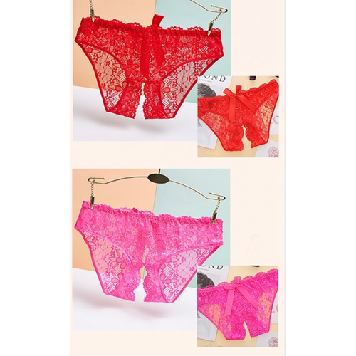 Sexy Lingerie open crotch Celana Dalam Wanita cd Bunga Renda bernapas thong 3C150