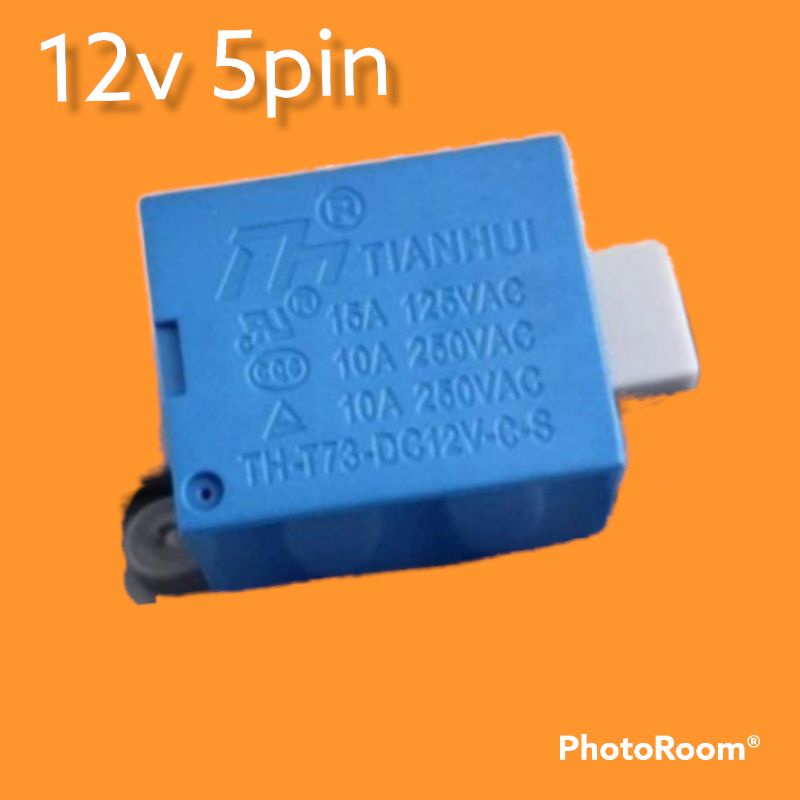 RELAY 12 VOLT 5 PIN/KAKI