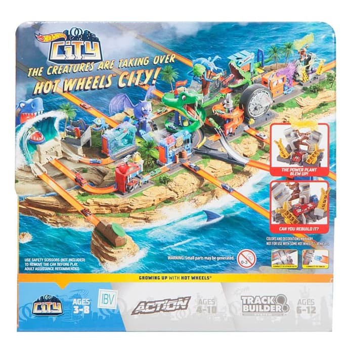 hot wheels city downtown power plant blast playset