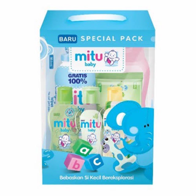 MITU Baby Special Pack 7in1 GIFTSET Bayi-Biru Special