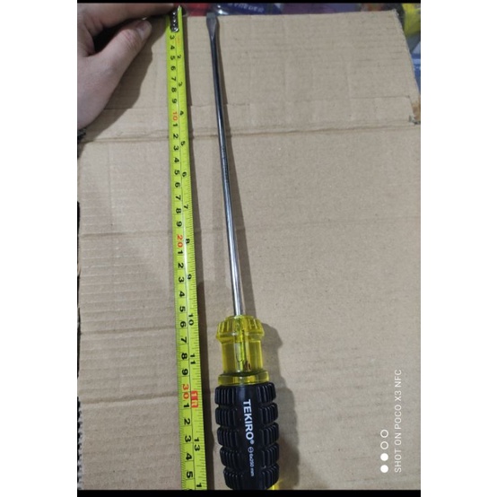 obeng granat tekiro 10inch (250mm)/obeng min gagang karet 10inch tekiro (-)