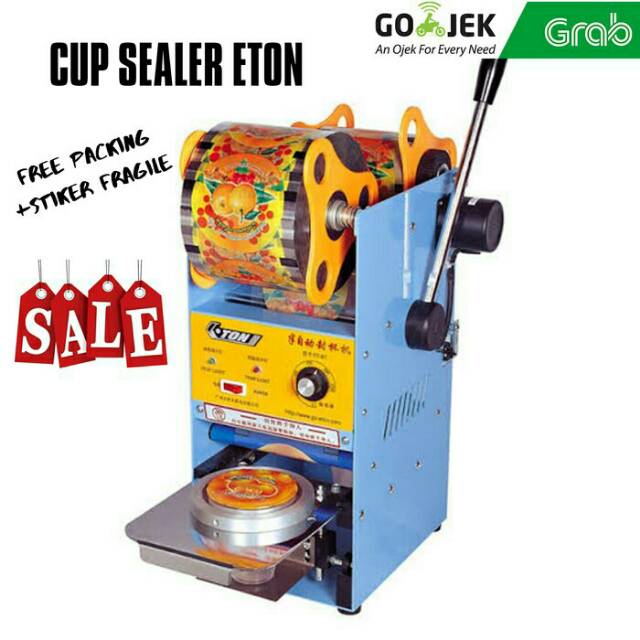 Cup sealer GETRA ETON alat pres plastik pres gelas Cup sealer GETRA ETON alat pres plastik pres gelas
