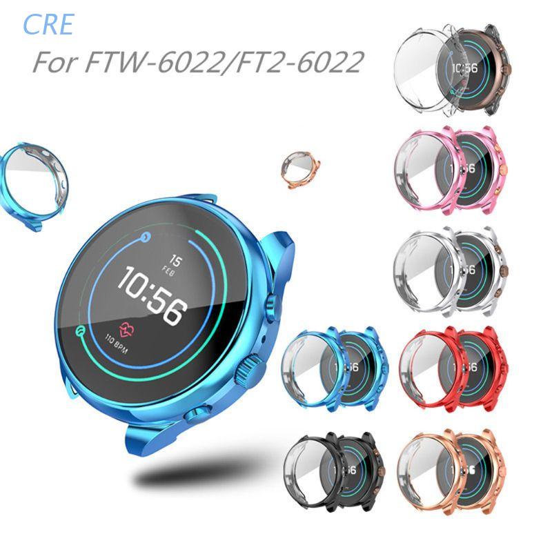 Cre Casing Pelindung Layar Smartwatch Bahan Tpu Electroplate Untuk F-Ossil Ftw6022 Ft2-6022