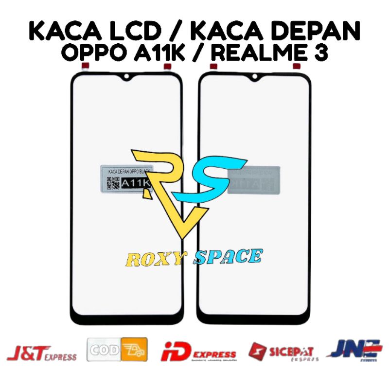 Kaca Lcd + Lem Oca Oppo A11K 2020 / Realme 3 Kaca Glass Depan Touchscreen Touch Screen Layar Sentuh 
