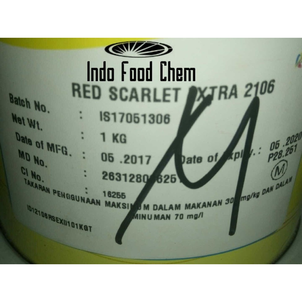 

Red Scarlet Pewarna Makanan Minuman water base