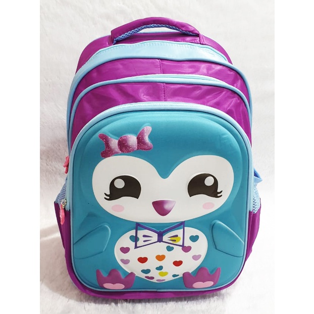 FREE RAIN COVER - TAS RANSEL ANAK SEKOLAH PEREMPUAN SD 16inch GAMBAR KARTUN KUDA PONY PIRANG CETAR BURUNG PIQUIN OWL 3RESLETING 3D TIMBUL IMPORT ( Cetar Kuda Terbang sugar Balon Kupu Sweet 16&quot; )