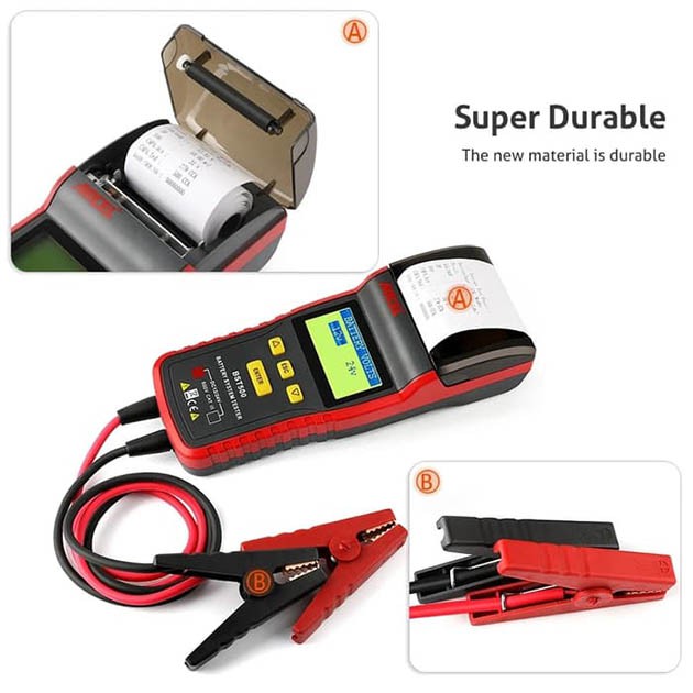 Battery Tester with Thermal Printer ANCEL BST500 12V 24V Truck Checker BST-500 Accu Aki Batere