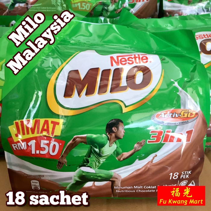 

Da2011Ca Milo Activ-Go 3 In 1 Import Malaysia Isi 18 Sachet Xa201As