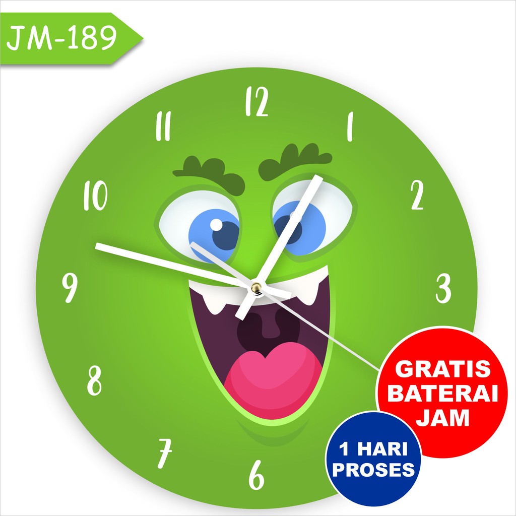 Jam Dinding Tempel Wall Decor Hiasan Pajangan Dekorasi Kamar Tidur Anak Cowok Laki Perempuan Wanita 