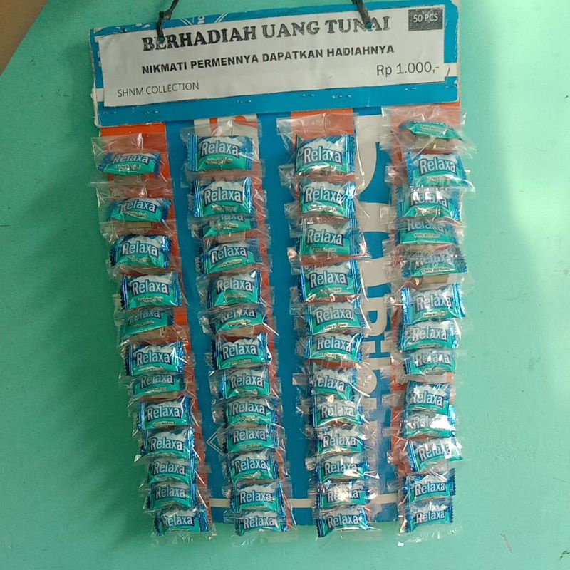 

Tebakan permen berhadiah uang tunai isi 50pcs.