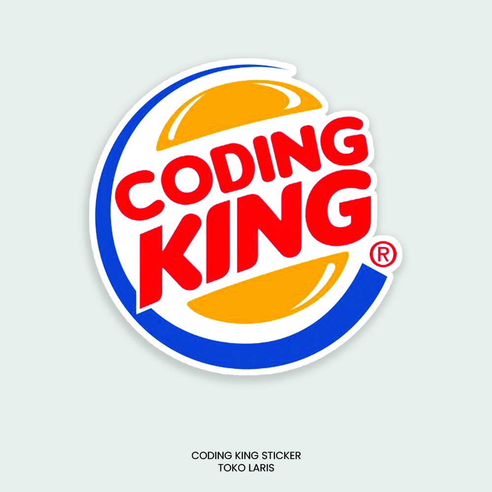 Sticker CODING KING Untuk Sticker Laptop, Tumblr, Helm, Case