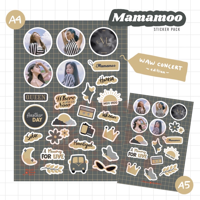 Stiker Kpop Mamamoo Waw Concert Edition