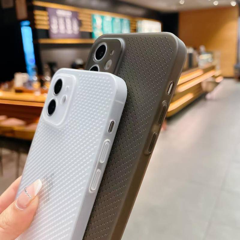 Case Pelindung ultra Tipis breathable Untuk iPhone 14 13 12 11 Pro MAX Plus Mini X XS MAX XR SE 2022 2020 7 8 Plus