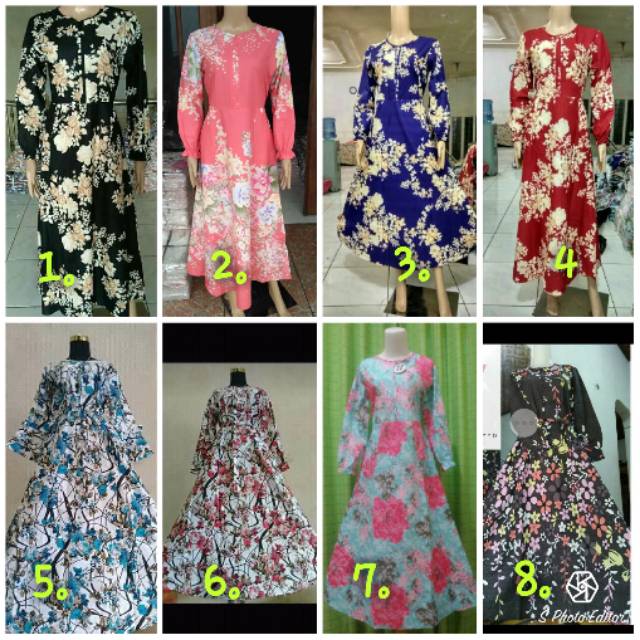 Gamis katun jepang premium