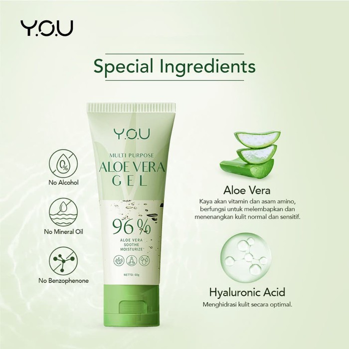 ❤️GROSIR❤️ Y.O.U MULTI PERPOSE ALOEVERA 60 g by you