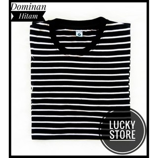 Termurah TERLARIS Kaos  Strip DOMINAN HITAM Kaos  Stripe 