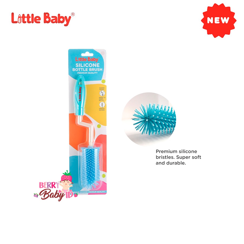 Little Baby Silicone Bottle Brush Sikat Botol Bayi Dari Silikon Lembut Berry Mart