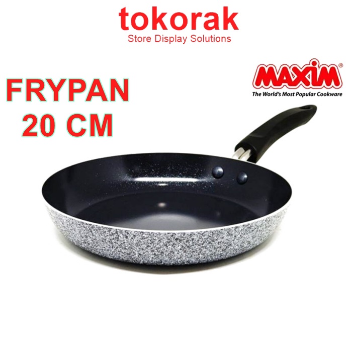 MAXIM FRYPAN NEOSTONE 20 CM CERAMIC MARBLE TEFLON - WAJAN PENGGORENGAN