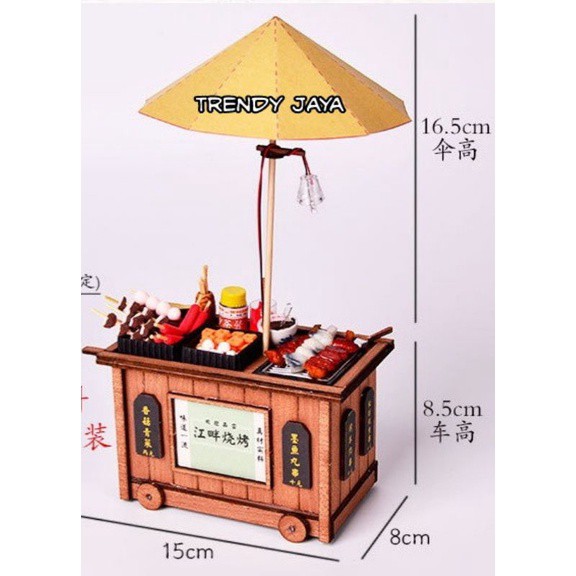 DIY Miniatur Kebab Cart Puzzle Craf DO IT YOURSELF (BM-821 LED)