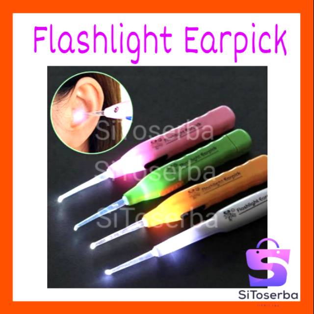 KOREK KUPING SENTER - COTTON BUD SENTER - ALAT PEMBERSIH TELINGA LED - FLASHLIGHT EARPICK LED