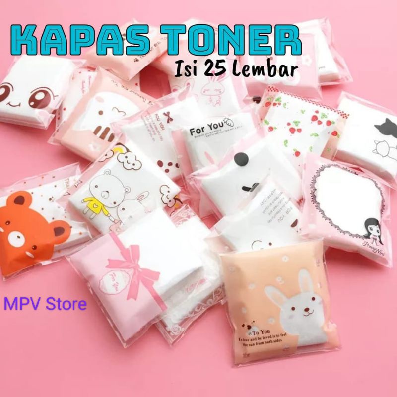 Kapas Toner Isi 25Pcs l Kapas Wajah Tipis Make Up