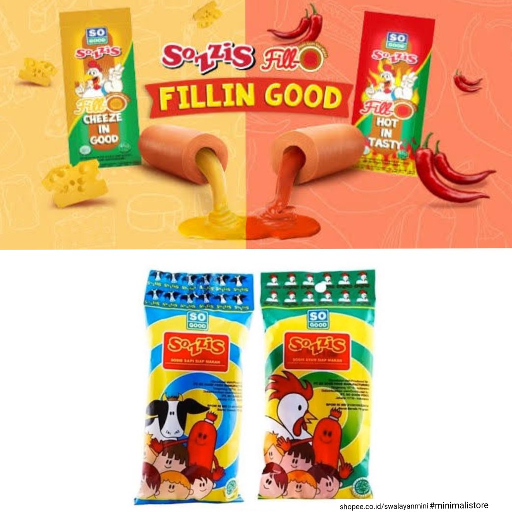 

food Sosis Sozzis varian sapi / ayam / boboiboy ayam 75gr