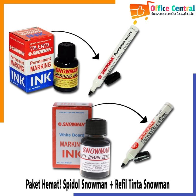 

Spidol Snowman + Tinta Refil Snowman | Spidol Whiteboard | Spidol Permanent